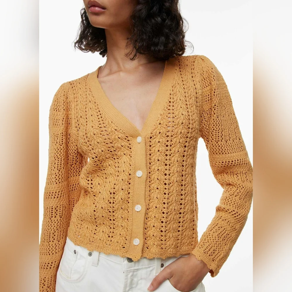 Wilfred Splendour Cardigan in Apricot Peach - Size S - Picture 4 of 12